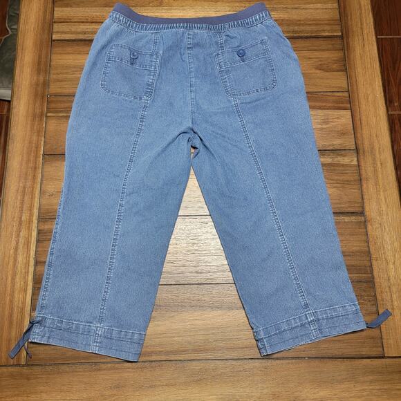 Allison Daley Denim Cargo Capris - Size 12 - Picture 3 of 6